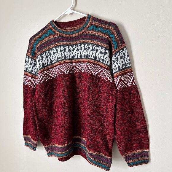 Tribal Southwest Knit Sweater Womens MEDIUM Lightweight Wool Preppy Casual - Picture 4 of 7